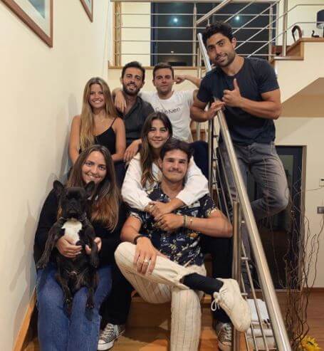 Ines Tomaz with her boyfriend, Bernardo Silva, and friends.